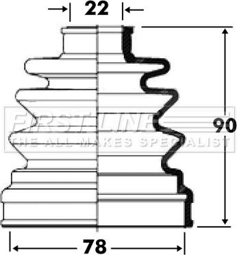 First Line FCB2809 - Bellow, drive shaft autospares.lv