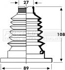 First Line FCB2802 - Bellow, drive shaft autospares.lv