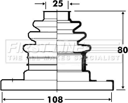 First Line FCB2810 - Bellow, drive shaft autospares.lv