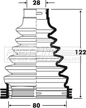 First Line FCB2812 - Bellow, drive shaft autospares.lv