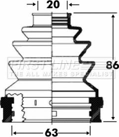 First Line FCB2817 - Bellow, drive shaft autospares.lv