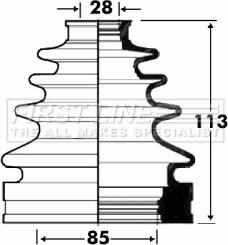 First Line FCB2873 - Bellow, drive shaft autospares.lv