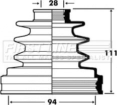 First Line FCB2877 - Bellow, drive shaft autospares.lv