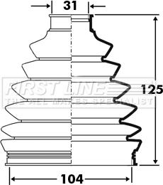 First Line FCB2395 - Bellow, drive shaft autospares.lv