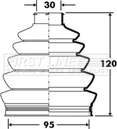 First Line FCB2393 - Bellow, drive shaft autospares.lv