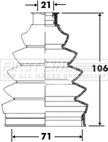 First Line FCB2365 - Bellow, drive shaft autospares.lv