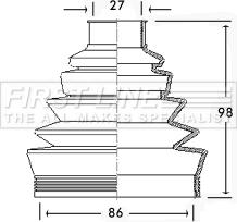 First Line FCB2304 - Bellow, drive shaft autospares.lv