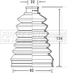 First Line FCB2319 - Bellow, drive shaft autospares.lv