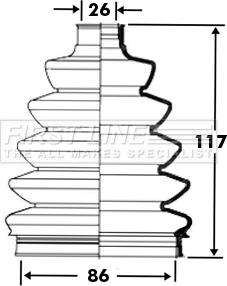 First Line FCB2389 - Bellow, drive shaft autospares.lv