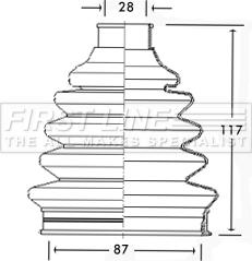 First Line FCB2331 - Bellow, drive shaft autospares.lv