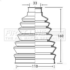 First Line FCB2324 - Bellow, drive shaft autospares.lv