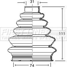 First Line FCB2327 - Bellow, drive shaft autospares.lv