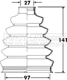 First Line FCB2372 - Bellow, drive shaft autospares.lv