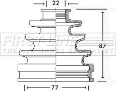 First Line FCB2298 - Bellow, drive shaft autospares.lv