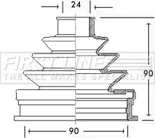 First Line FCB2255 - Bellow, drive shaft autospares.lv