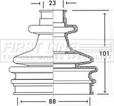 First Line FCB2201 - Bellow, drive shaft autospares.lv