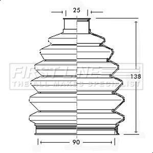 First Line FCB2281 - Bellow, drive shaft autospares.lv