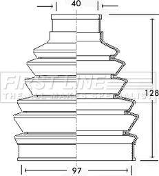 First Line FCB2282 - Bellow, drive shaft autospares.lv