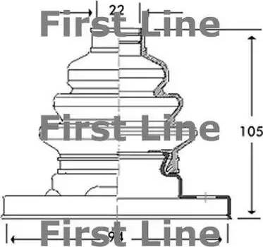 First Line FCB2791 - Bellow, drive shaft autospares.lv