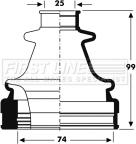 First Line FCB2798 - Bellow, drive shaft autospares.lv