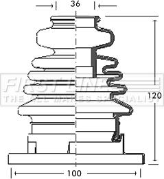 First Line FCB2714 - Bellow, drive shaft autospares.lv