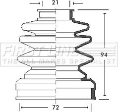 First Line FCB2711 - Bellow, drive shaft autospares.lv