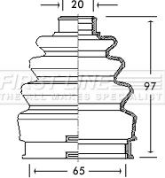 First Line FCB2739 - Bellow, drive shaft autospares.lv