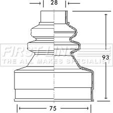 First Line FCB2738 - Bellow, drive shaft autospares.lv