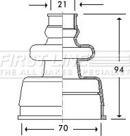 First Line FCB2776 - Bellow, drive shaft autospares.lv