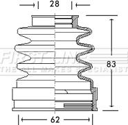 First Line FCB2771 - Bellow, drive shaft autospares.lv