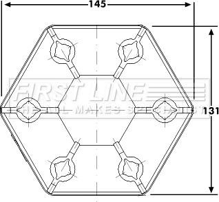 First Line FDC102 - Flexible disc, propshaft joint autospares.lv