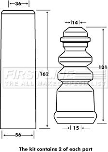 First Line FPK7079 - Dust Cover Kit, shock absorber autospares.lv