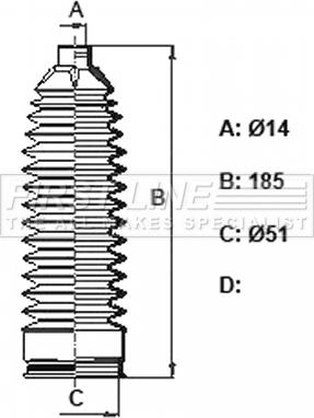 First Line FSG3445 - Bellow Set, steering autospares.lv