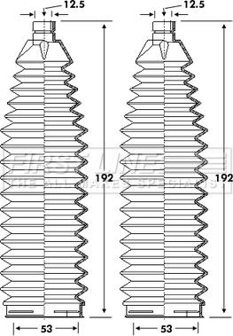 First Line FSG3408 - Bellow Set, steering autospares.lv