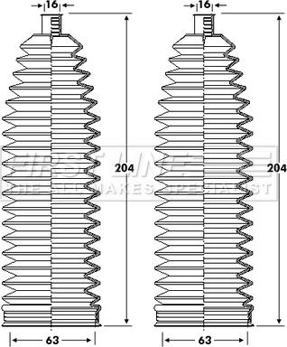 First Line FSG3416 - Bellow Set, steering autospares.lv