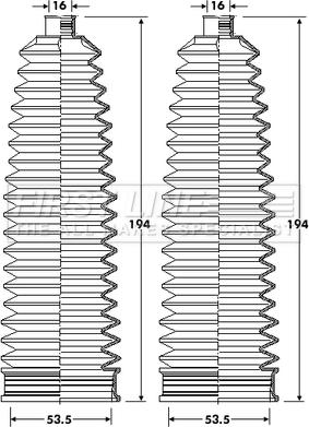 First Line FSG3412 - Bellow Set, steering autospares.lv