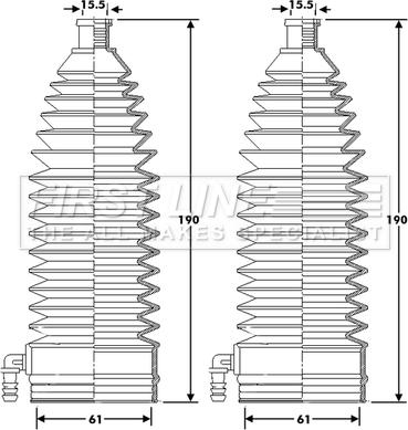 First Line FSG3424 - Bellow Set, steering autospares.lv