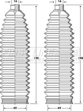 First Line FSG3421 - Bellow Set, steering autospares.lv