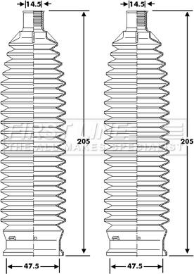 First Line FSG3428 - Bellow Set, steering autospares.lv