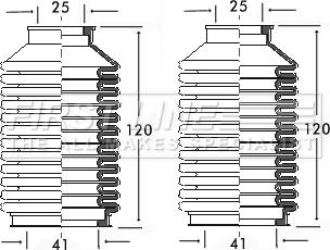 First Line FSG3083 - Bellow Set, steering autospares.lv