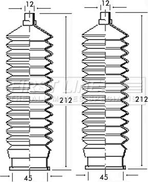 First Line FSG3139 - Bellow Set, steering autospares.lv