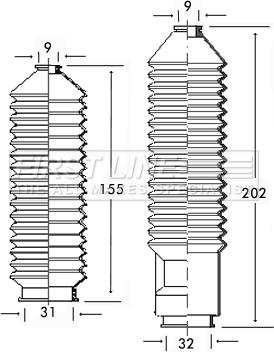 First Line FSG3131 - Bellow Set, steering autospares.lv