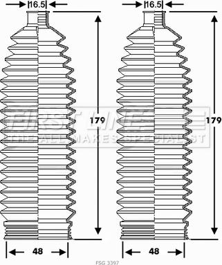 First Line FSG3397 - Bellow Set, steering autospares.lv