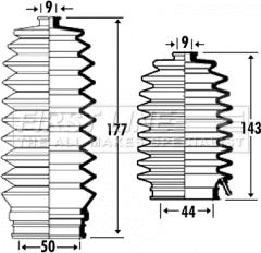 First Line FSG3313 - Bellow Set, steering autospares.lv