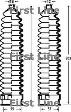 First Line FSG3292 - Bellow Set, steering autospares.lv