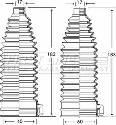 First Line FSG3247 - Bellow Set, steering autospares.lv