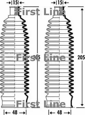 First Line FSG3268 - Bellow Set, steering autospares.lv