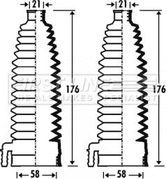 First Line FSG3281 - Bellow Set, steering autospares.lv