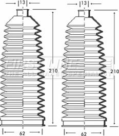 First Line FSG3227 - Bellow Set, steering autospares.lv
