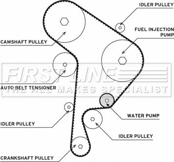 First Line FTW1005 - Water Pump & Timing Belt Set autospares.lv